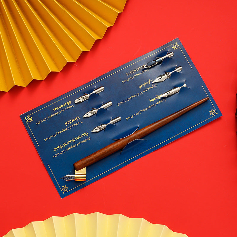 Calligraphy Dip Pen Set with 6 Interchangeable Nibs