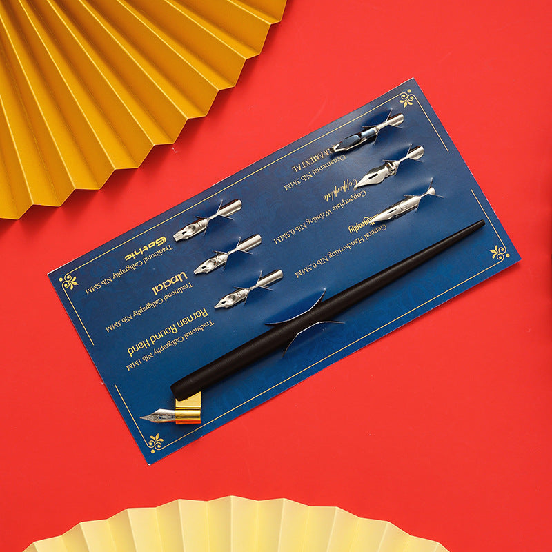 Calligraphy Dip Pen Set with 6 Interchangeable Nibs