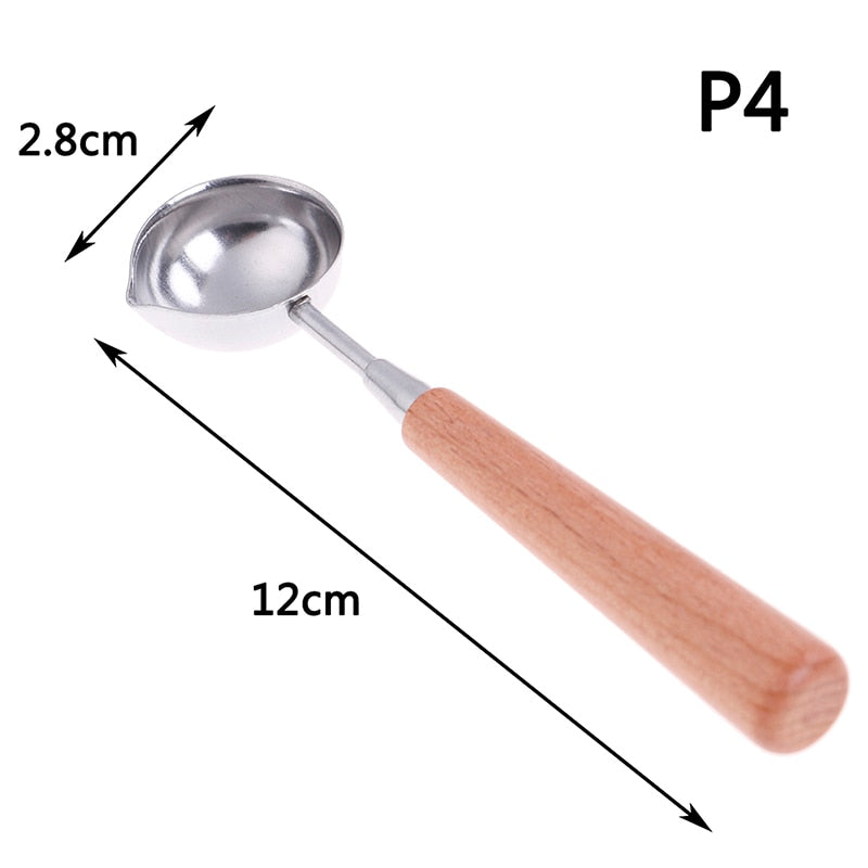 Wax Seal Melting Spoon with Wood Handle