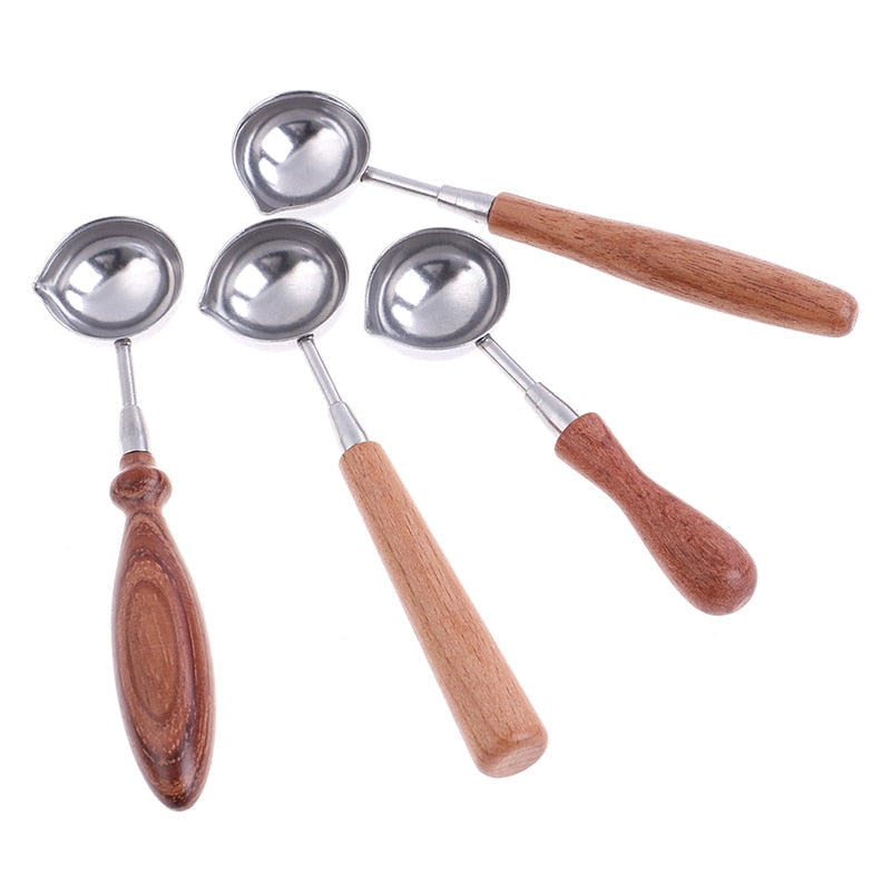 Wax Seal Melting Spoon with Wood Handle