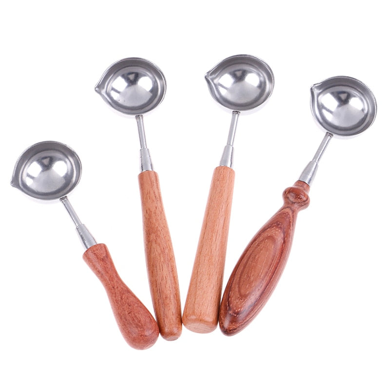 Wax Seal Melting Spoon with Wood Handle