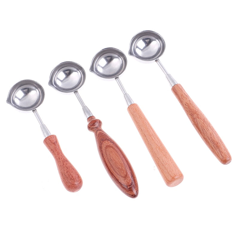 Wax Seal Melting Spoon with Wood Handle