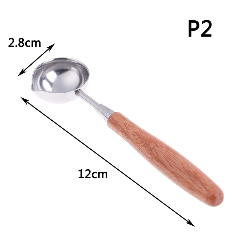 Wax Seal Melting Spoon with Wood Handle