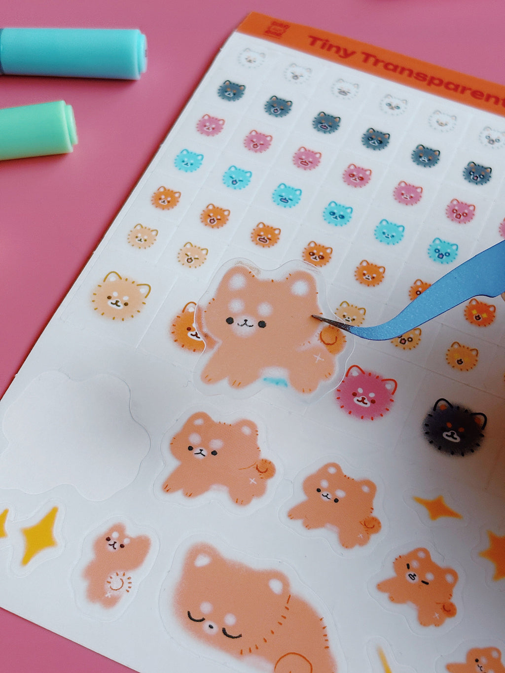 Tiny Shiba Stickersheet