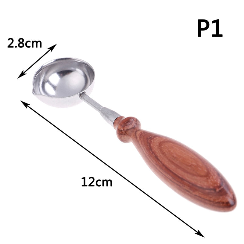 Wax Seal Melting Spoon with Wood Handle