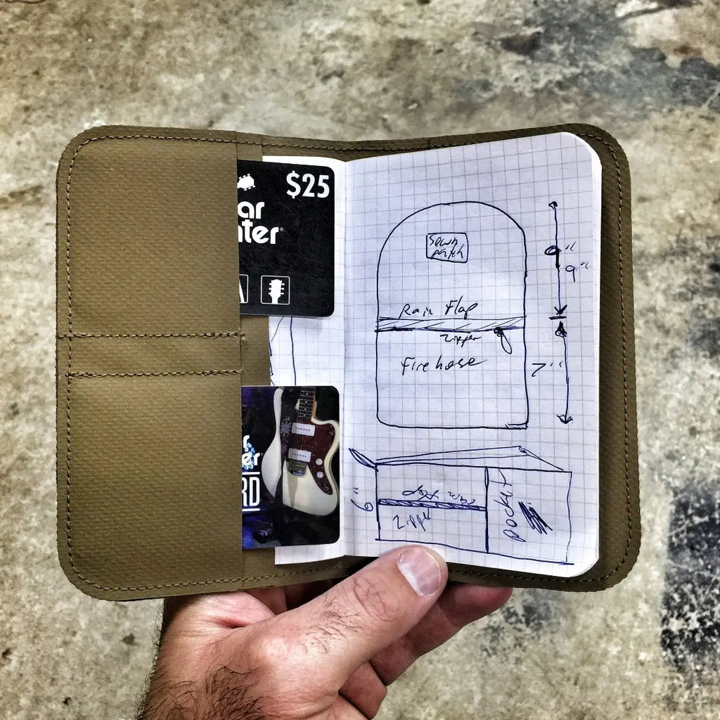Field Notes Wallet | EDC Notebook Holder in Leather, Hypalon & X-Pac