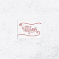 Happy Holidays Swirl Letterpress Box Set of 10