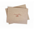 Snow Capped Mountains Letterpress Greeting Card