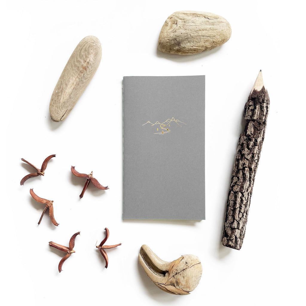 Snow Capped Mountains Mini Saddle Stitch Notebook