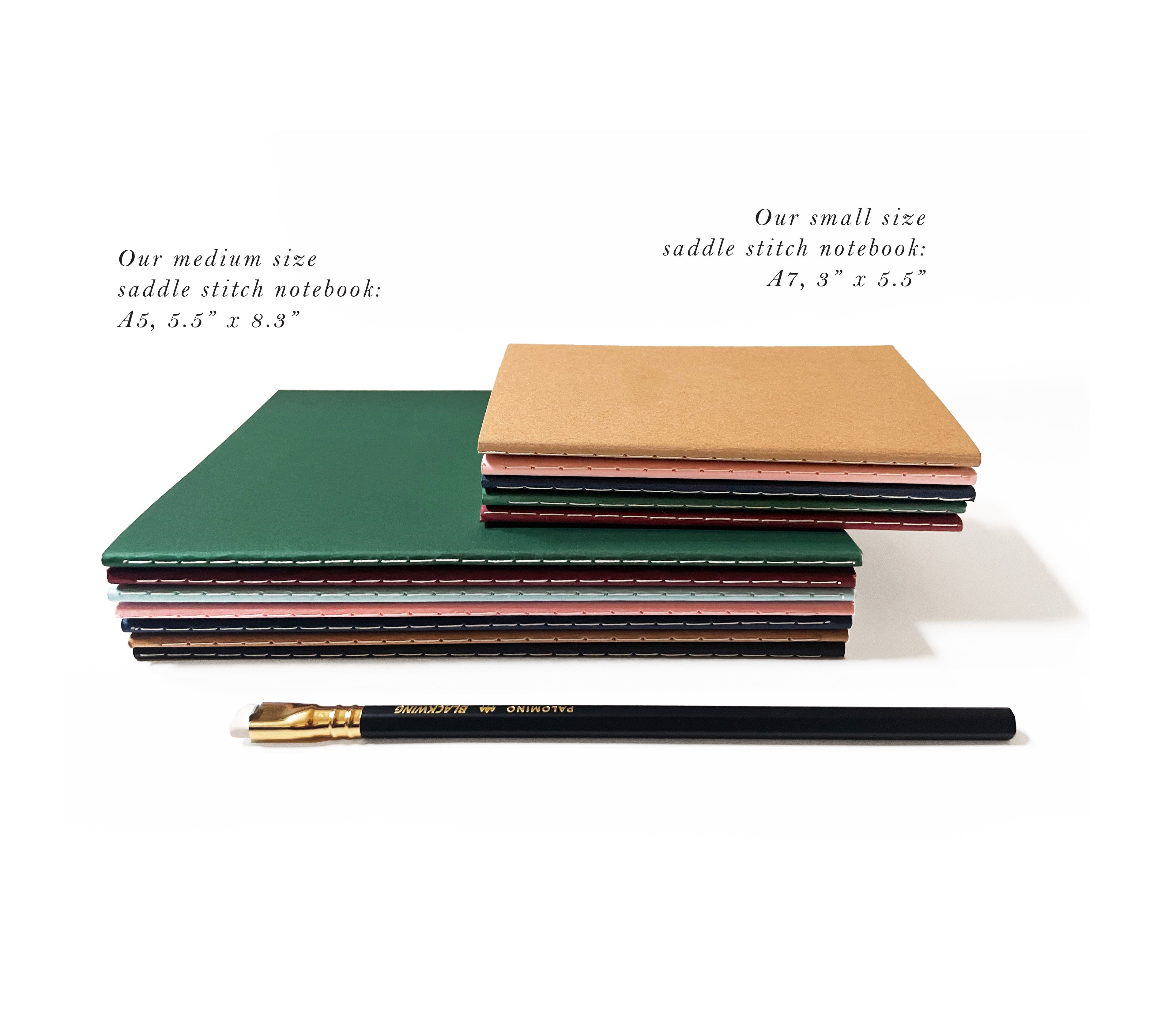 Blank Pocket Saddle Stitch Note Book