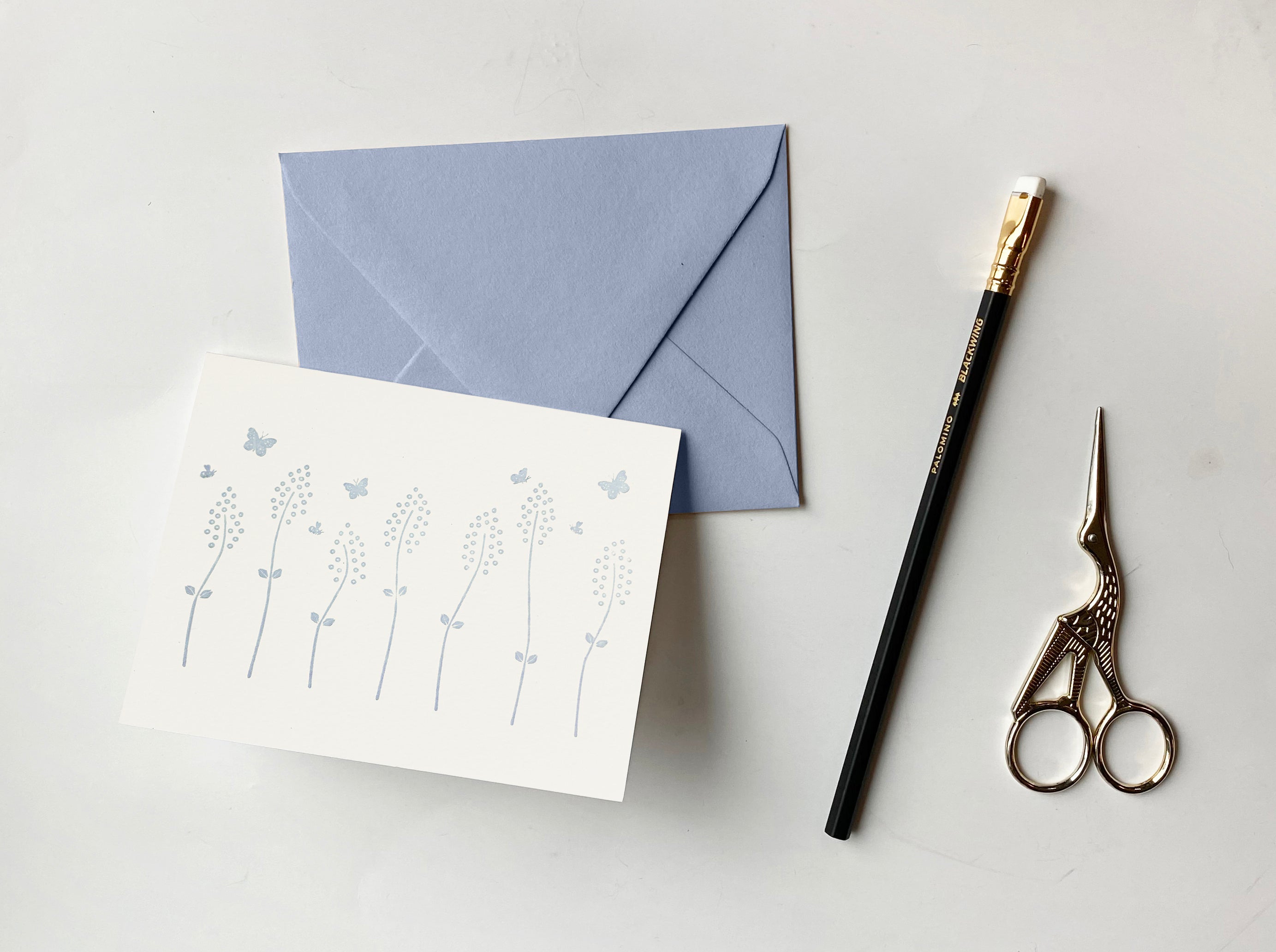 Wildflower Meadow Letterpress Greeting Card