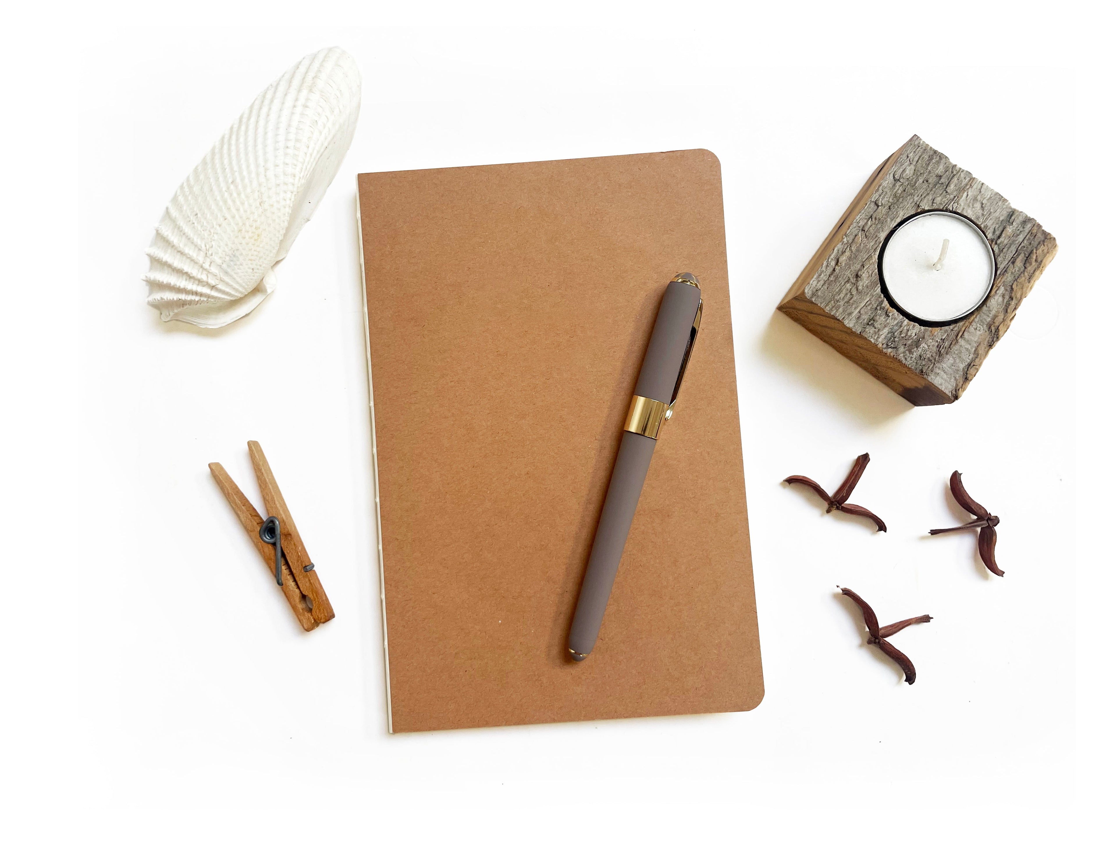 Exposed Binding Notebook | Vintage Coptic Binding Lay Flat Journal