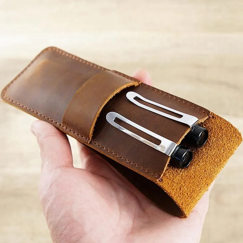 Paiman Leather Pen Holder | Handmade Full Grain Fountain Pen Pouch