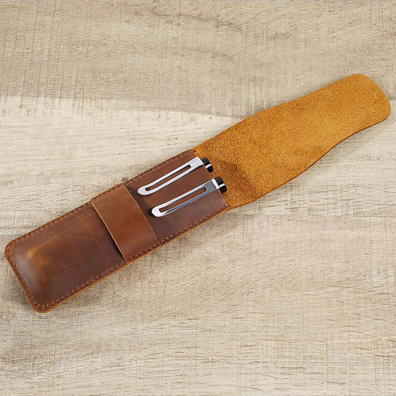 Paiman Leather Pen Holder | Handmade Full Grain Fountain Pen Pouch