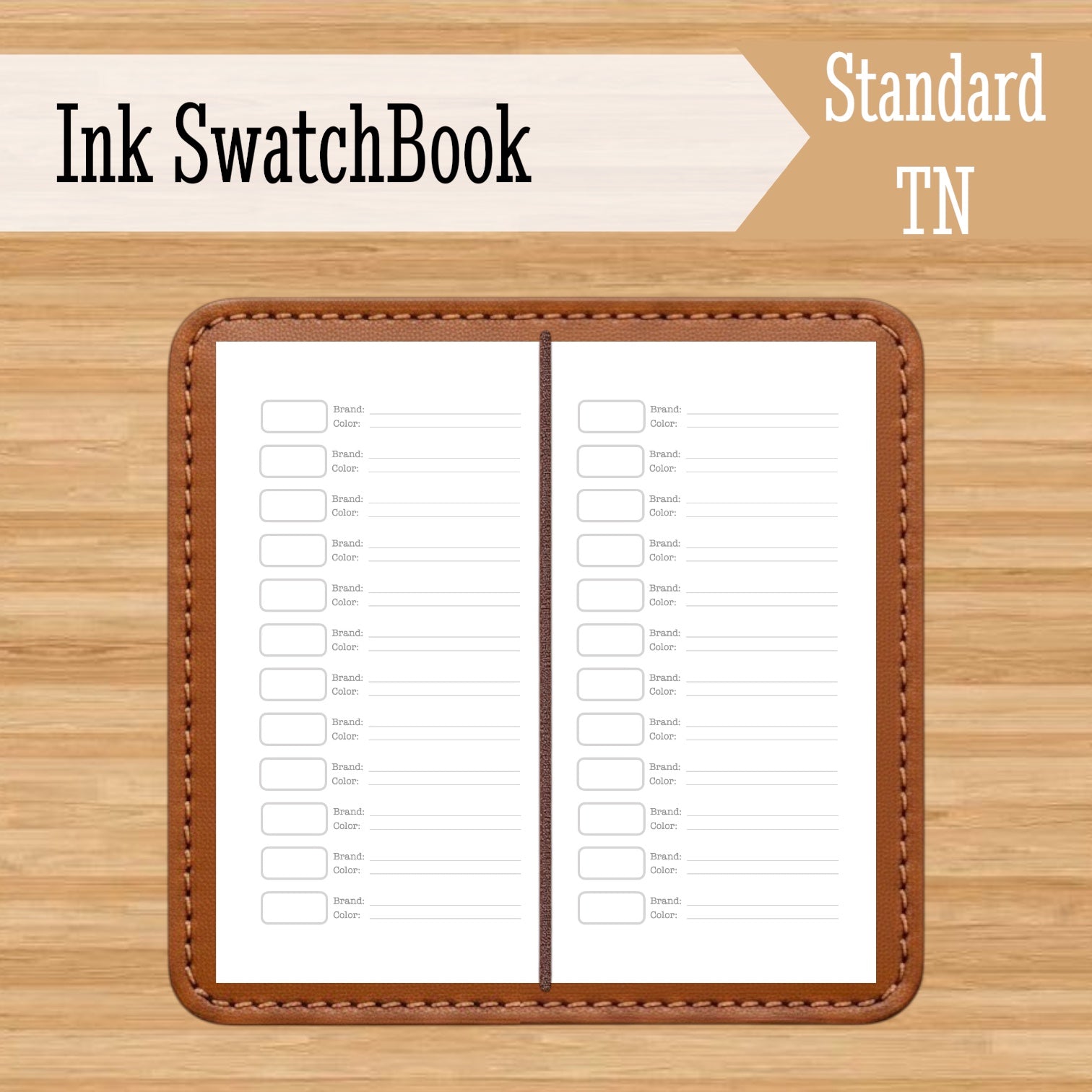 Ink Swatch Book — Traveler's Notebook Insert