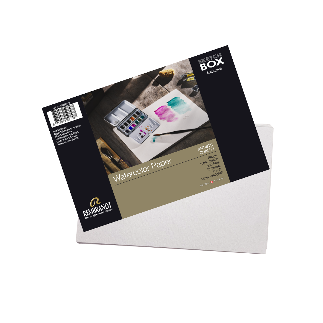 Rembrandt Watercolor Paper 4×6 Rough — 10 Sheets