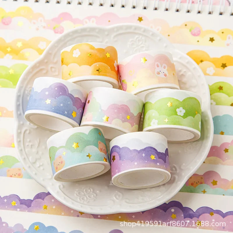 Kawaii Gradient Clouds Washi Tapes
