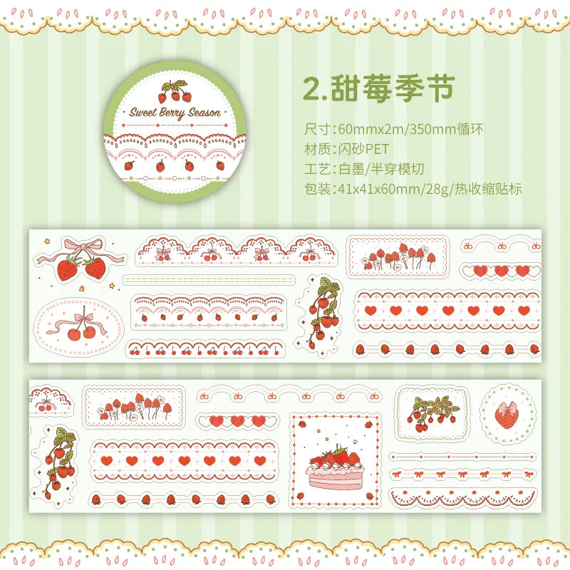 Dessert Strawberry Washi Tape Set