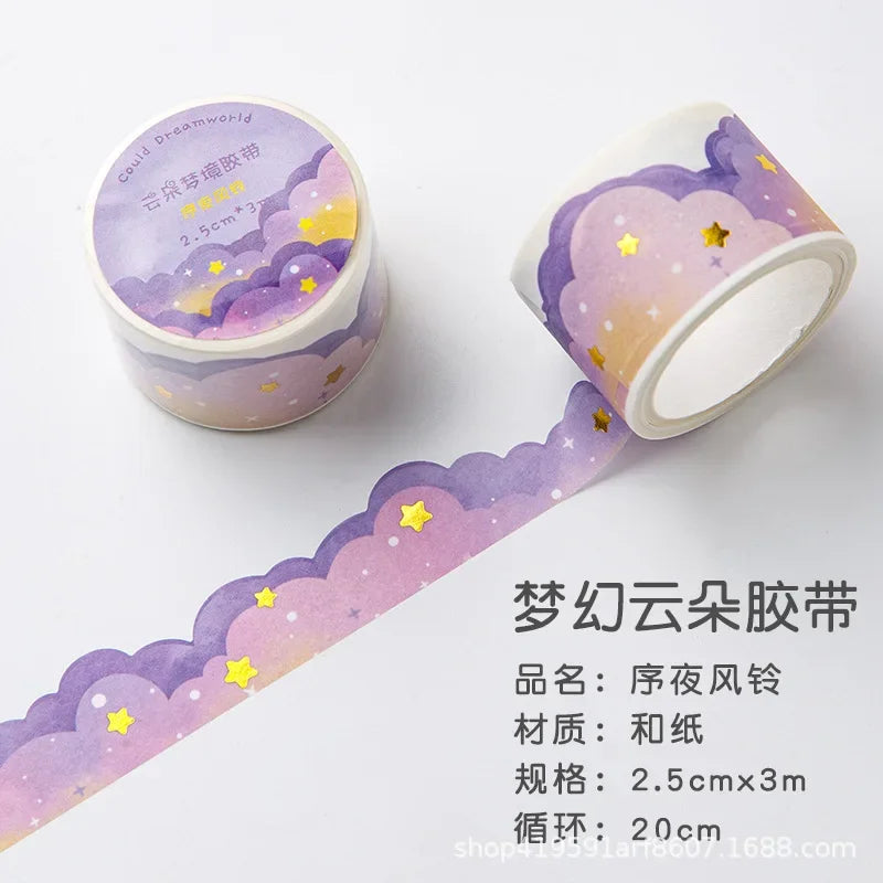 Kawaii Gradient Clouds Washi Tapes