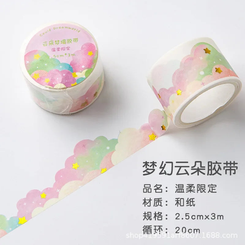 Kawaii Gradient Clouds Washi Tapes