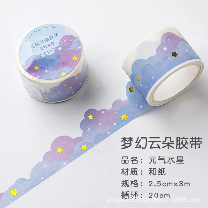 Kawaii Gradient Clouds Washi Tapes