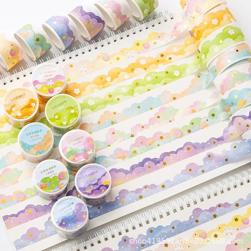 Kawaii Gradient Clouds Washi Tapes
