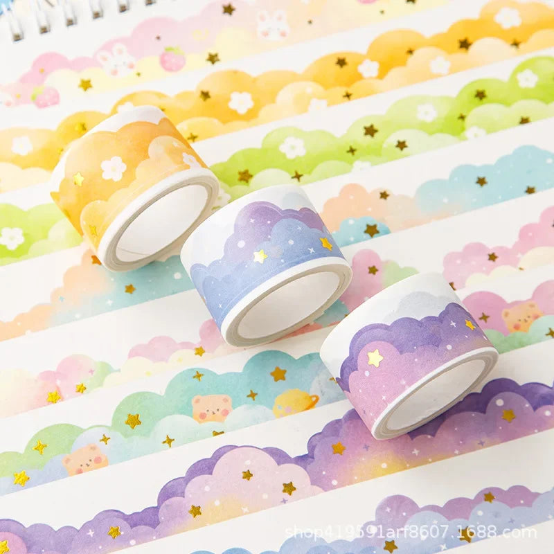 Kawaii Gradient Clouds Washi Tapes