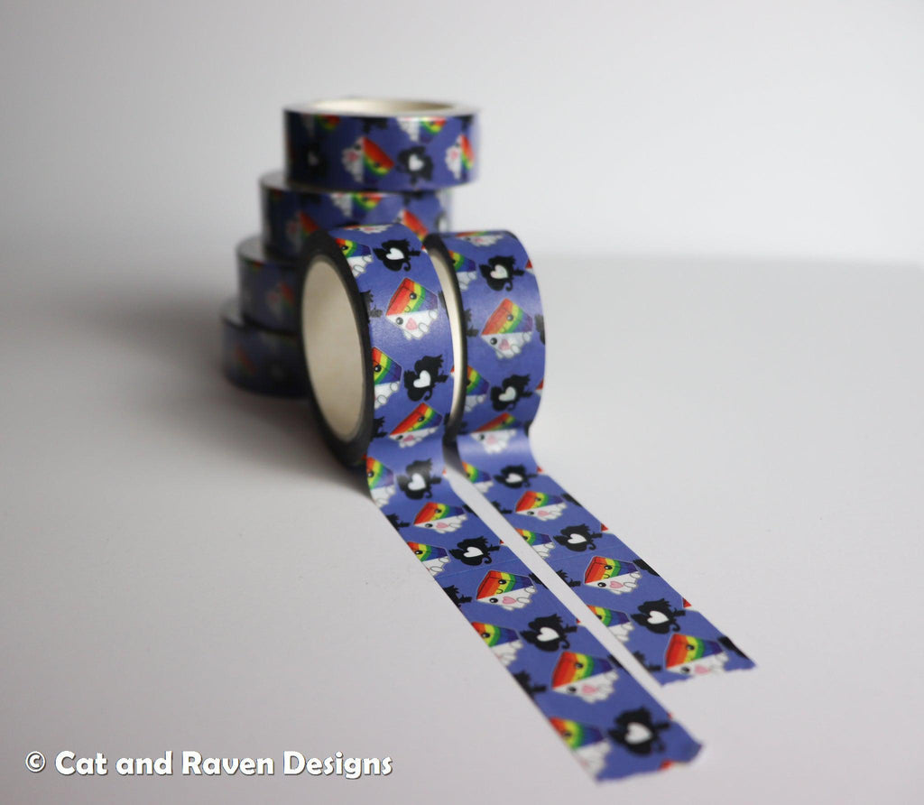 Soapy Buddy Washi Tape – Cat & Raven Character Roll