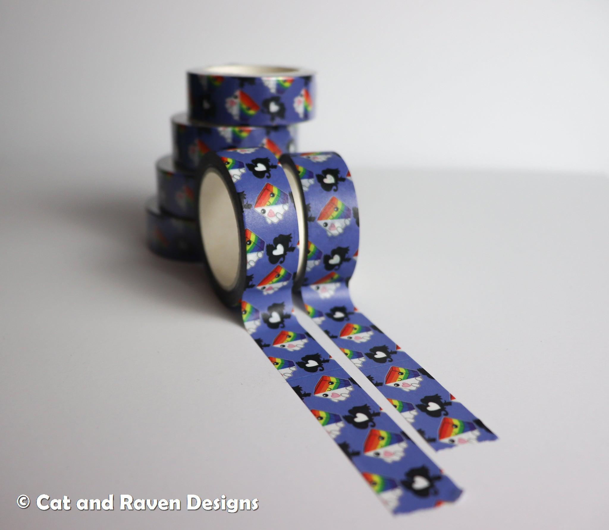 Soapy Buddy Washi Tape – Cat & Raven Character Roll