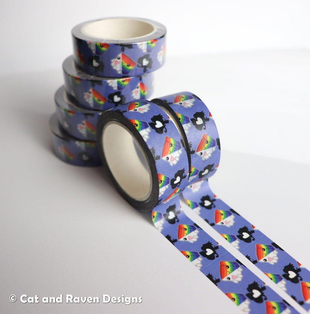 Soapy Buddy Washi Tape – Cat & Raven Character Roll
