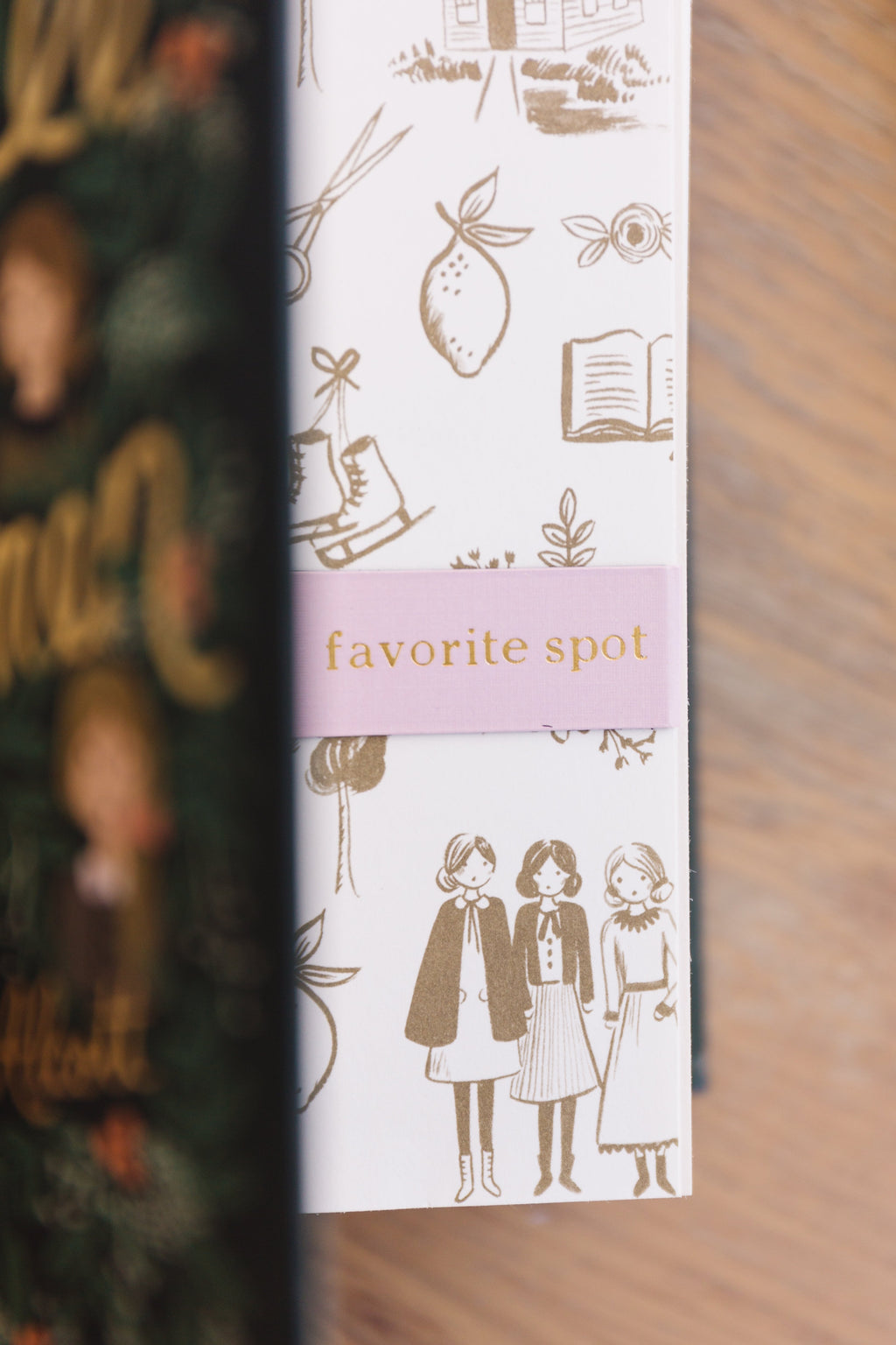 Blue Spruce Tree Gold Foil Magnetic Bookmark | Forest Gift