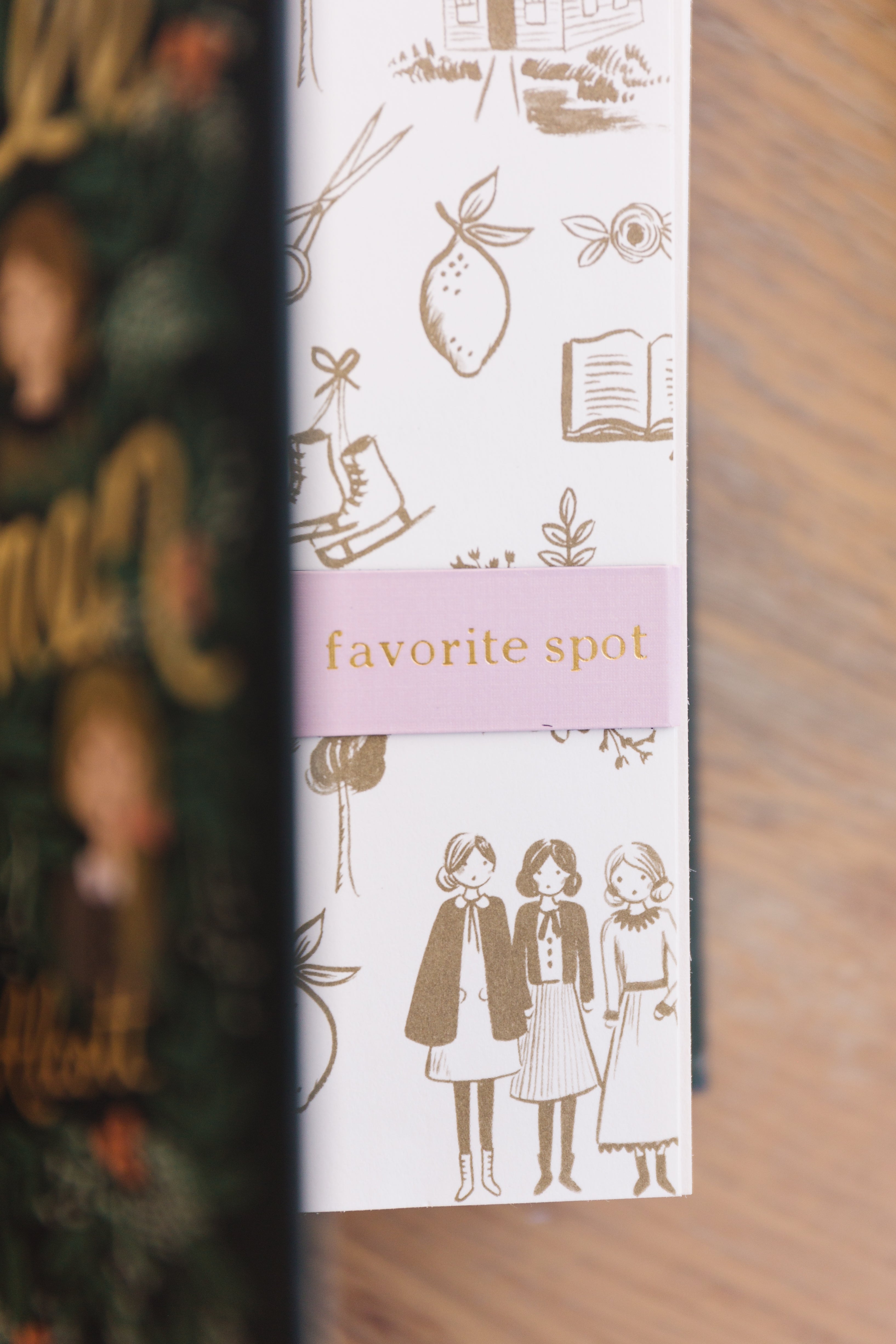 Book Lover Foil Embossed Magnetic Bookmark | Gold on Ivory