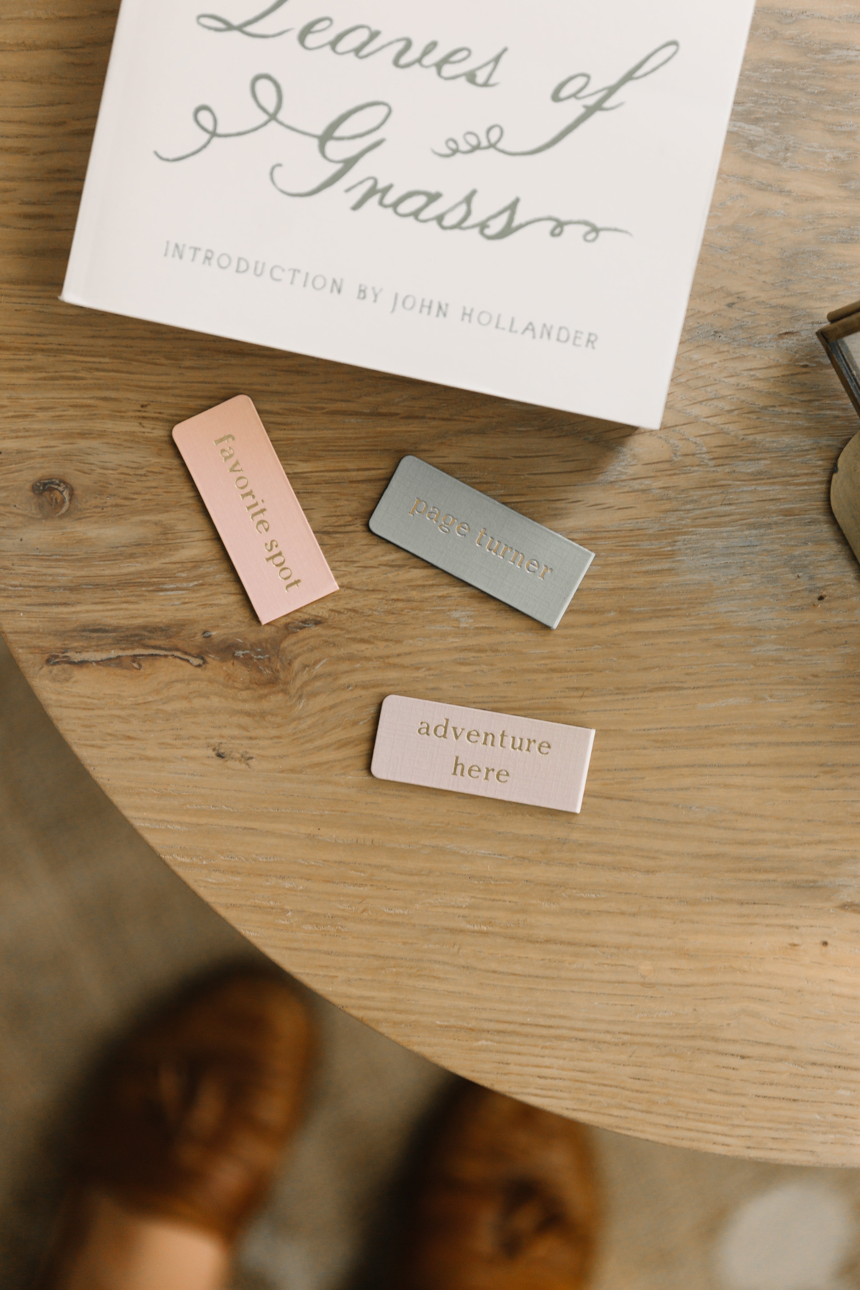Book Lover Foil Embossed Magnetic Bookmark | Gold on Ivory