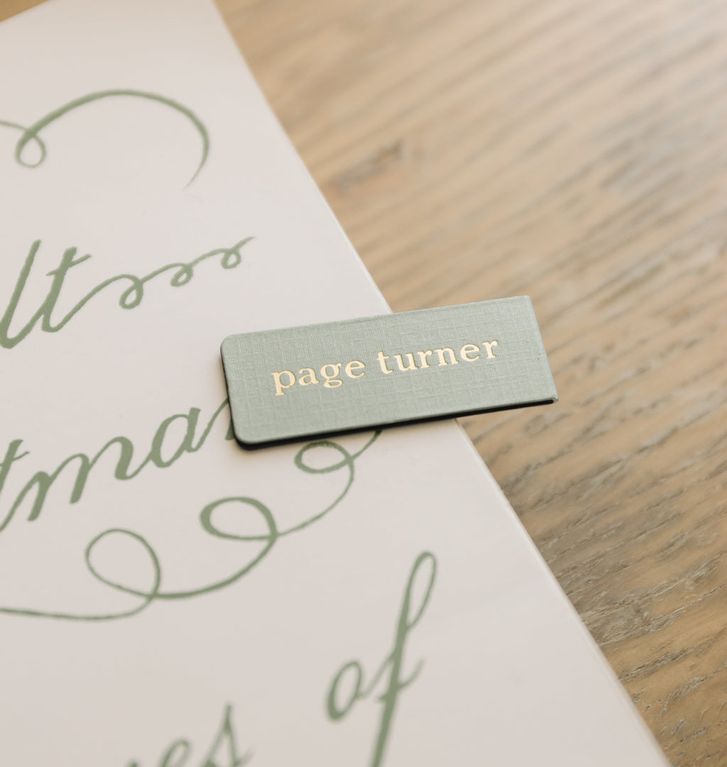 Page Turner Foil Embossed Magnetic Bookmark