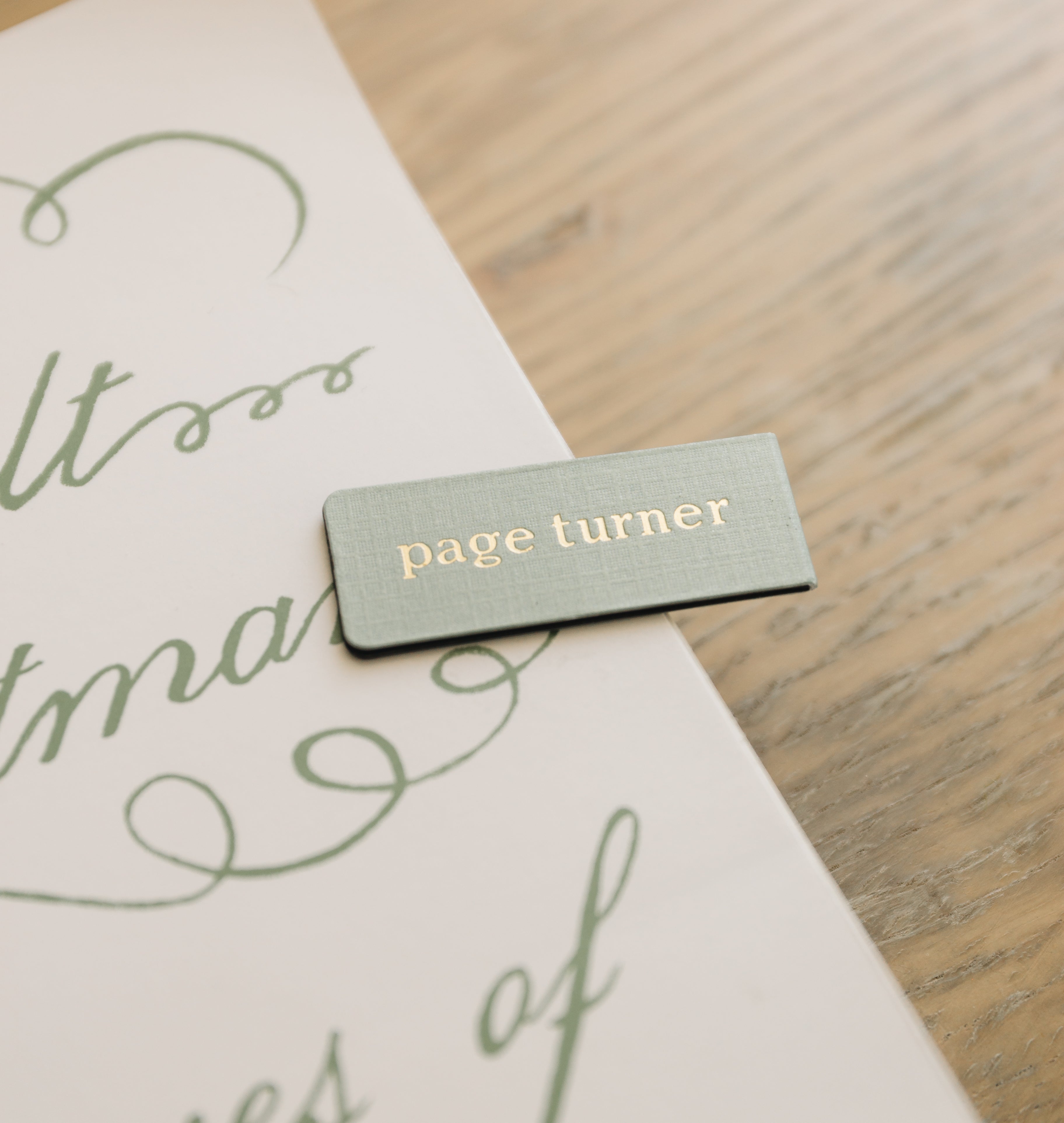 Page Turner Foil Embossed Magnetic Bookmark