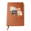 Believe Dream Achieve Graphic Leather Journal | Vegan Leather Notebook