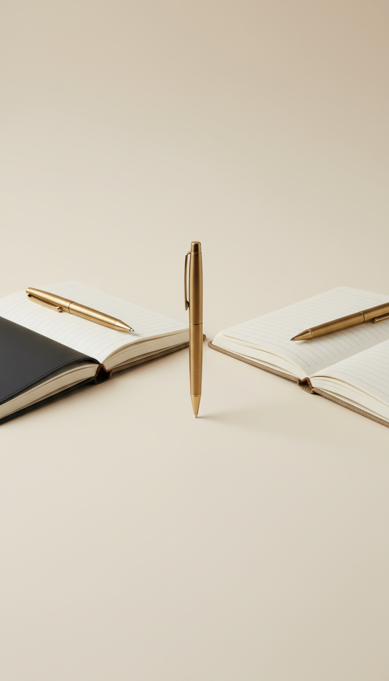 Brass precision pen with lacquered finish