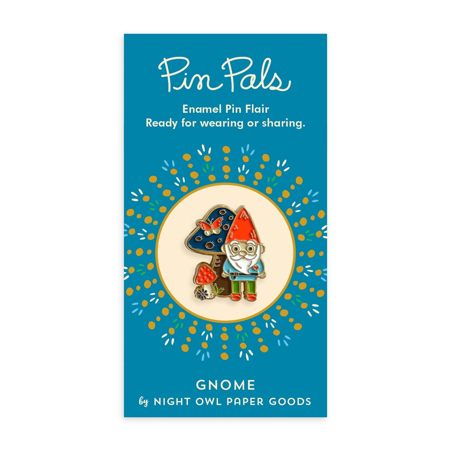 Gnome Enamel Pin