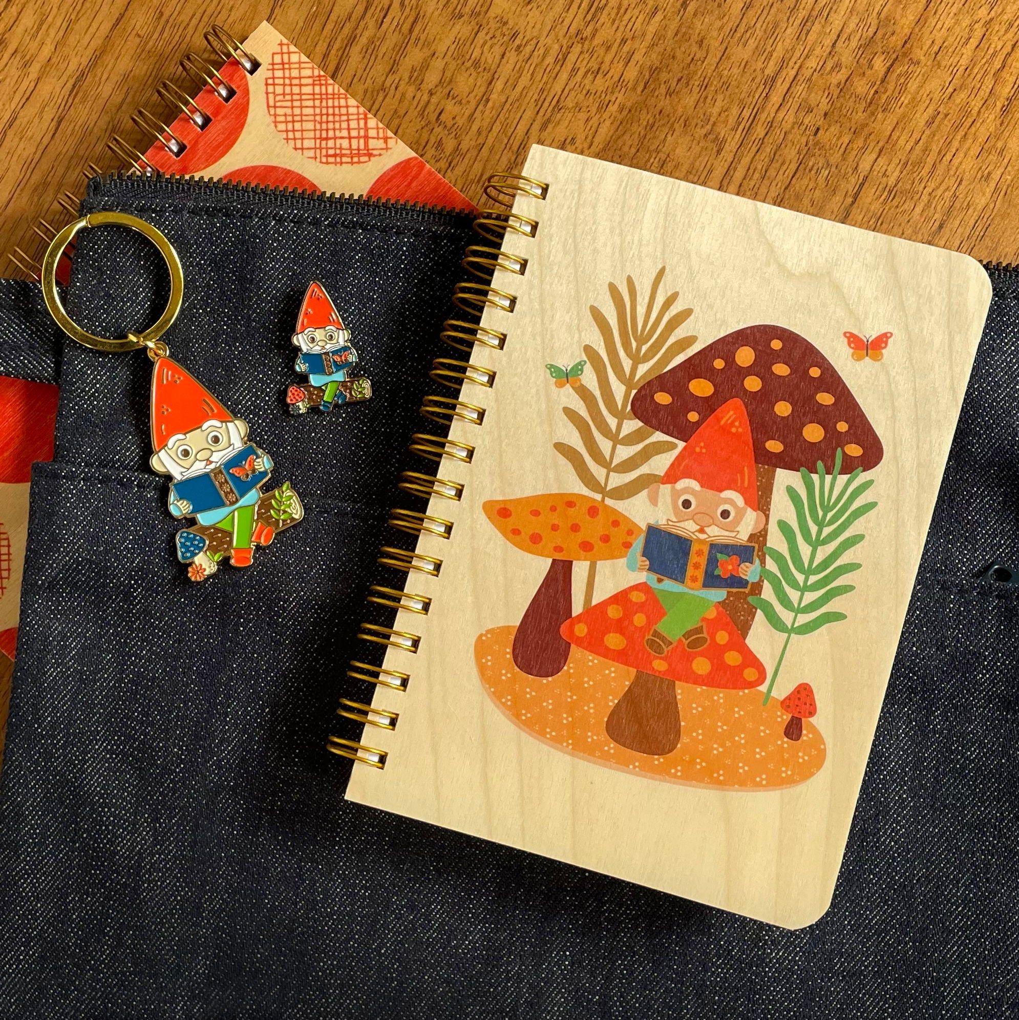 Reading Gnome Enamel Pin