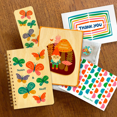 Birthday Gnome Wood Birthday Card