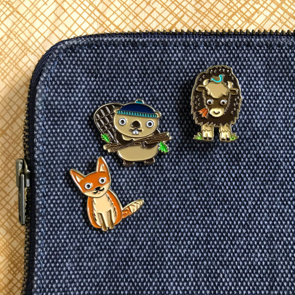 Bison Enamel Pin