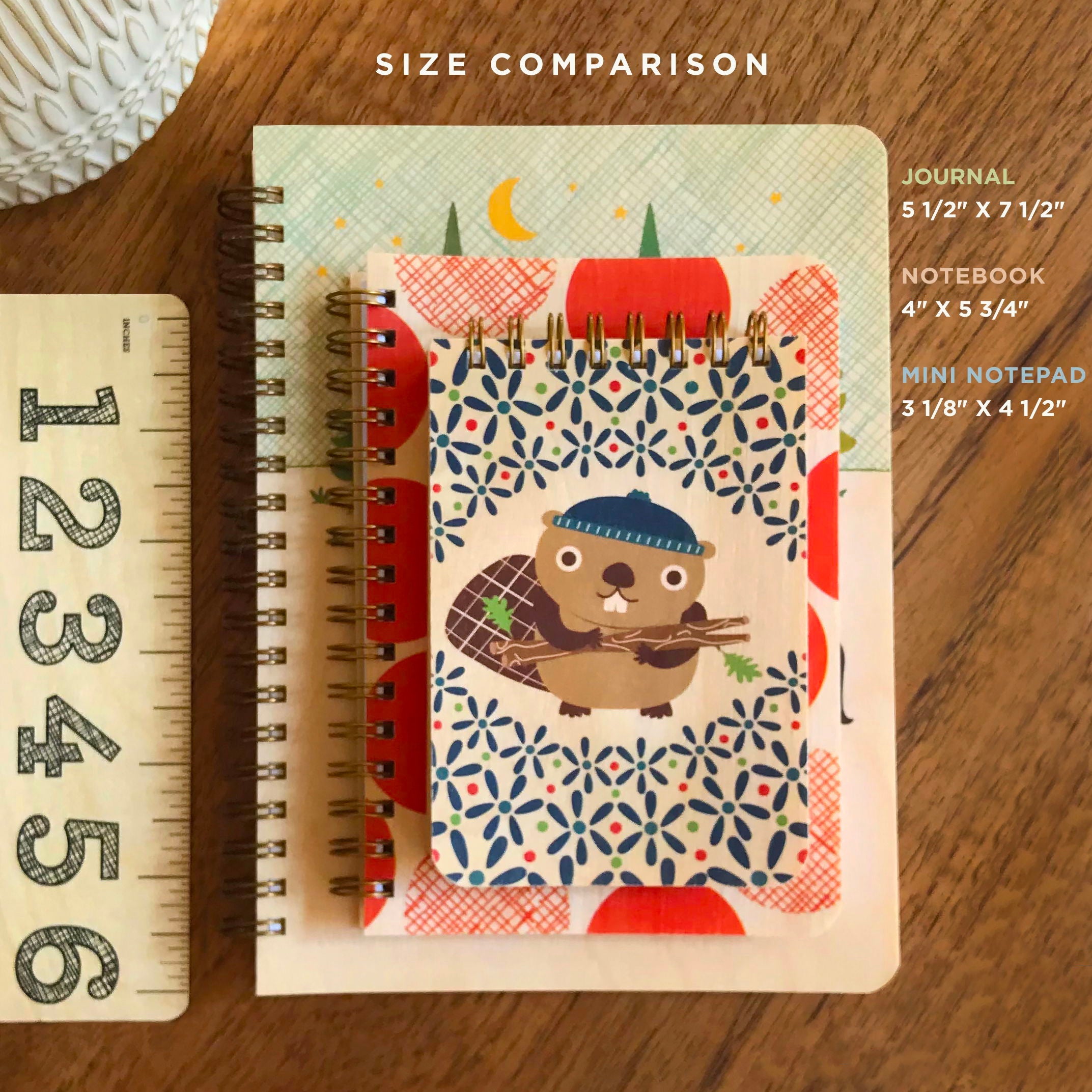 Puffy Cloud Wood Mini Notepad