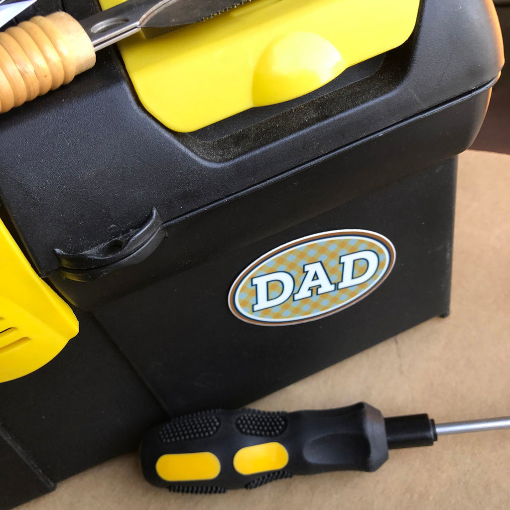 Plaid Dad Vinyl Sticker