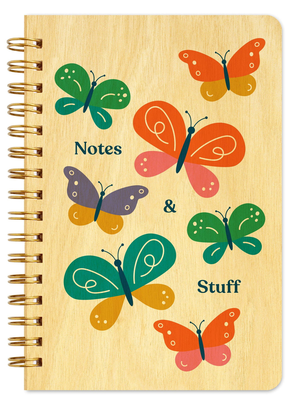 Butterfly Notes Pocket-Size Wood Notebook
