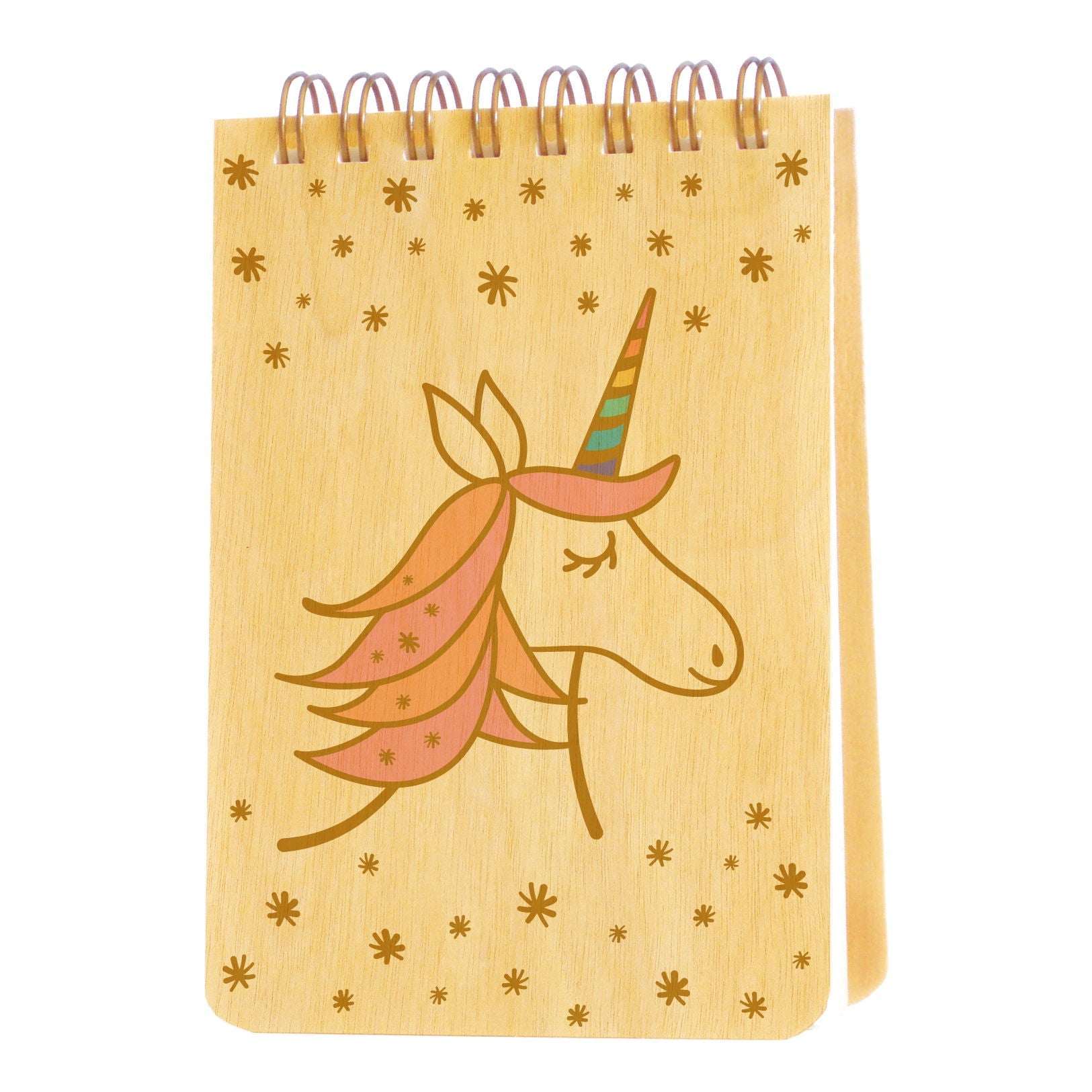 Unicorn Wood Mini Notepad