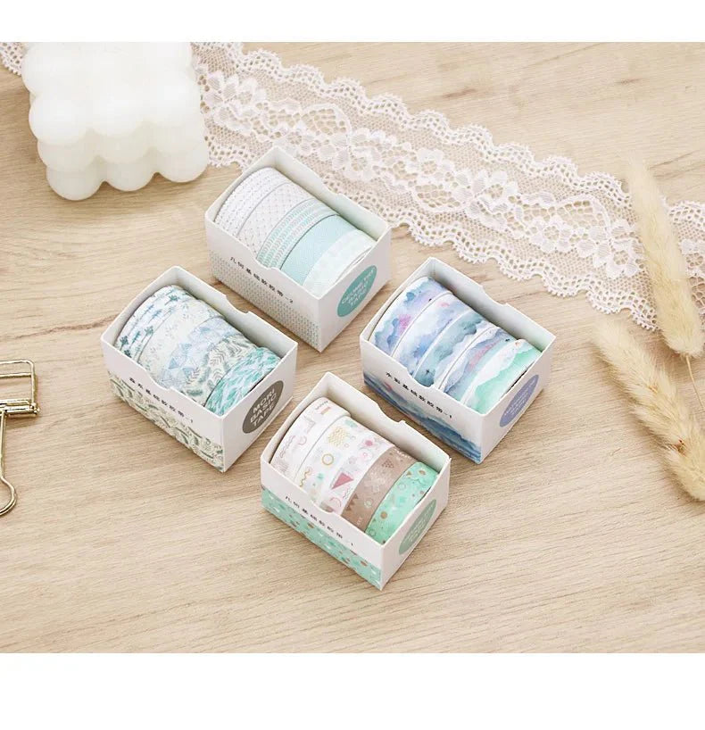 Kawaii Washi Tape Set - 5 Rolls