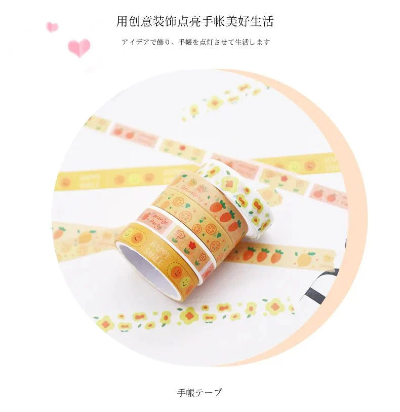 Kawaii Washi Tape Set - 5 Rolls