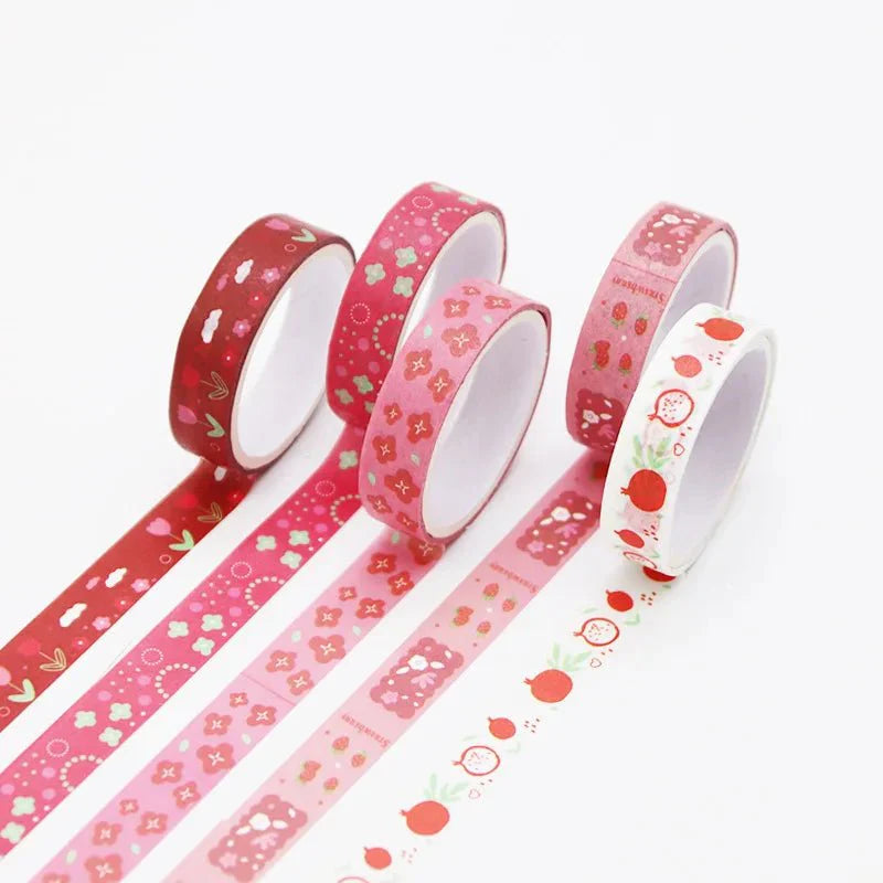 Kawaii Washi Tape Set - 5 Rolls