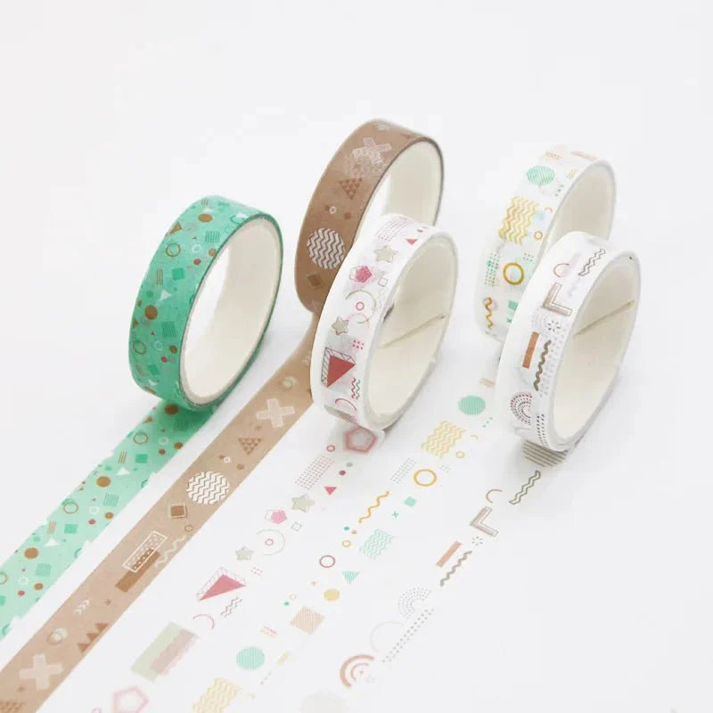 Kawaii Washi Tape Set - 5 Rolls