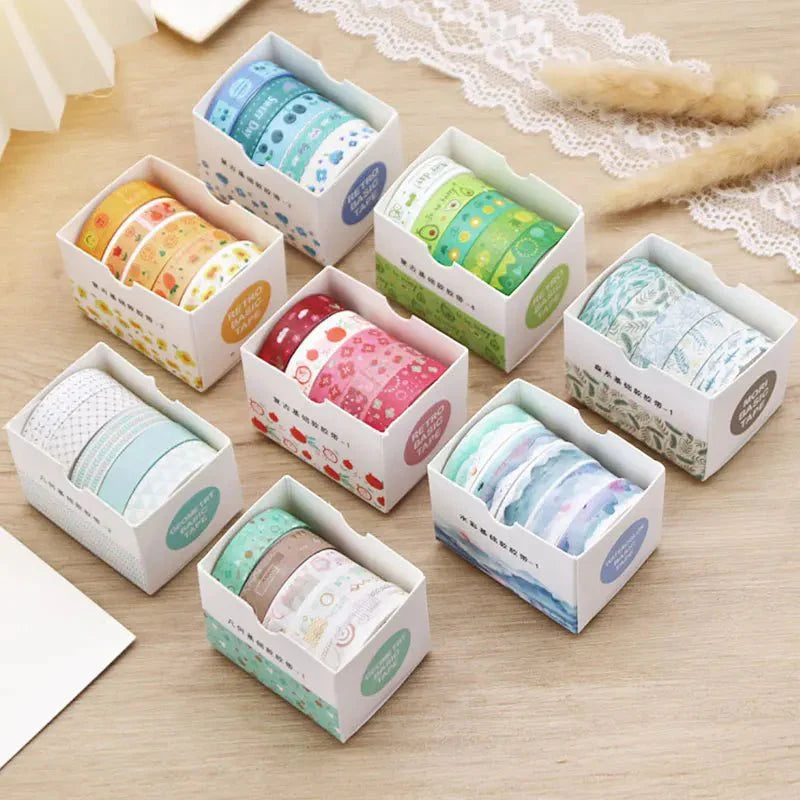 Kawaii Washi Tape Set - 5 Rolls